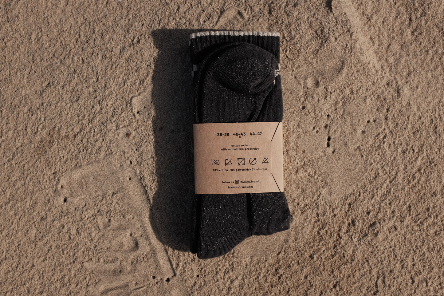 WAVE ADDICT BLACK SOCKS UNISEX