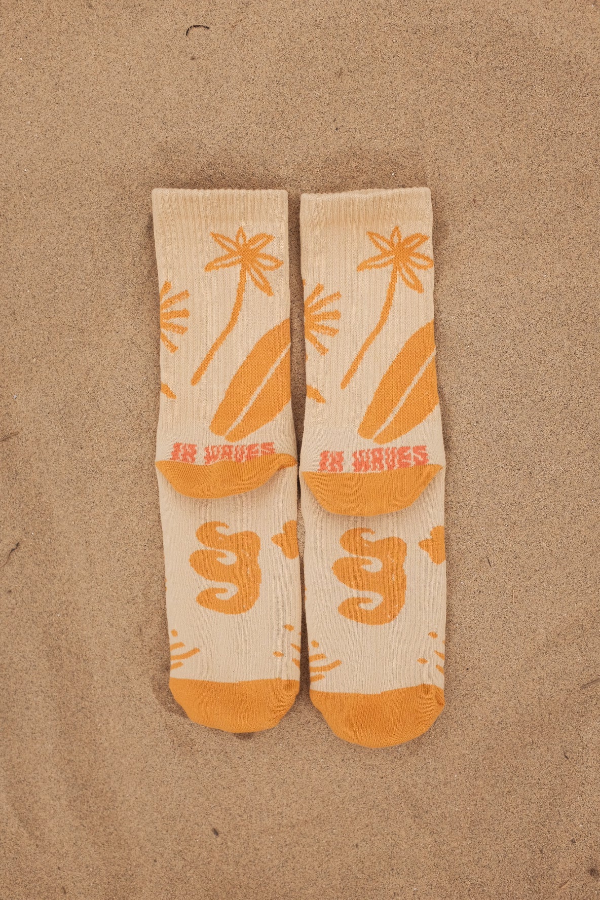SUMMER MUSTARD BEIGE UNISEX SOCKS