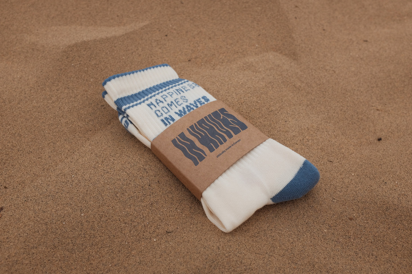 HAPPINESS BLUE CREAM UNISEX SOCKS