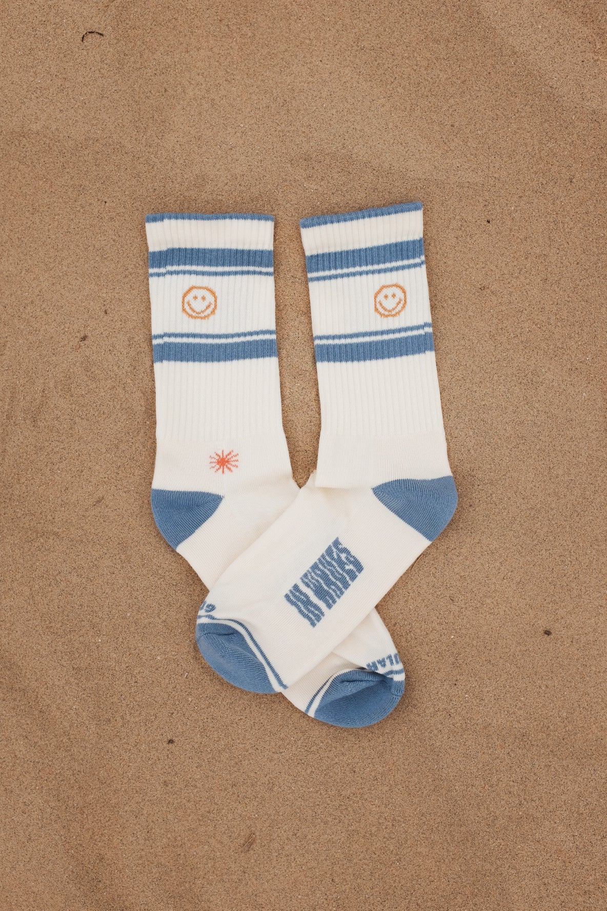 HAPPINESS BLUE CREAM UNISEX SOCKS