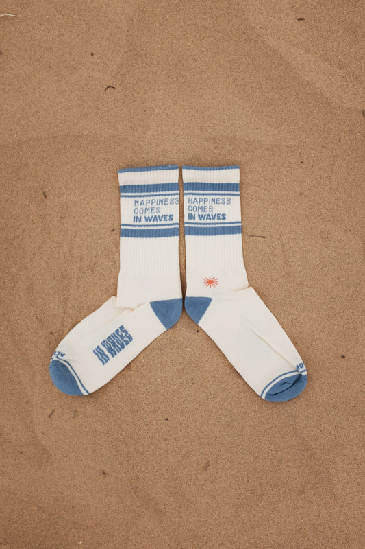 HAPPINESS BLUE CREAM UNISEX SOCKS