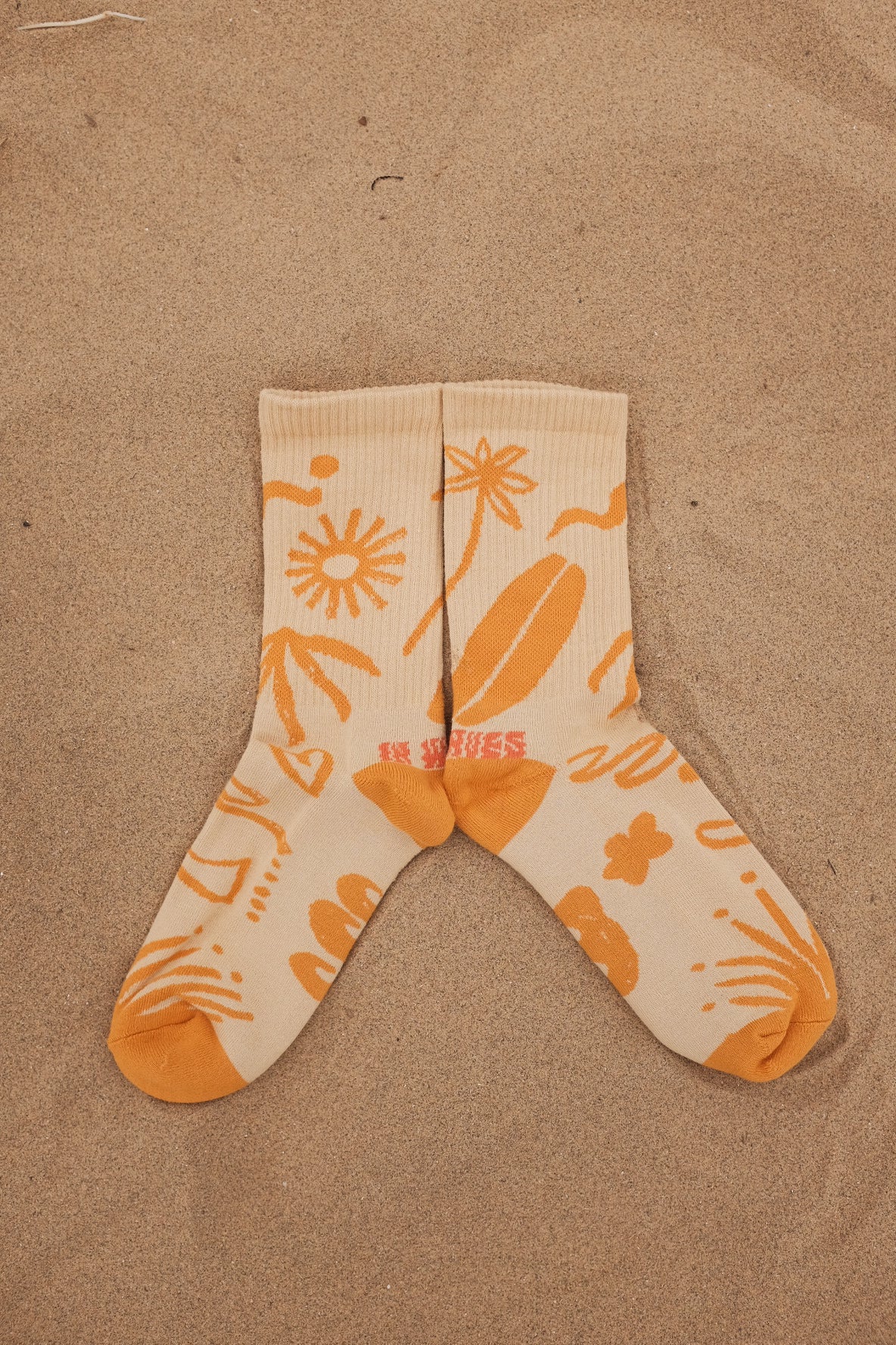 SUMMER MUSTARD BEIGE UNISEX SOCKS