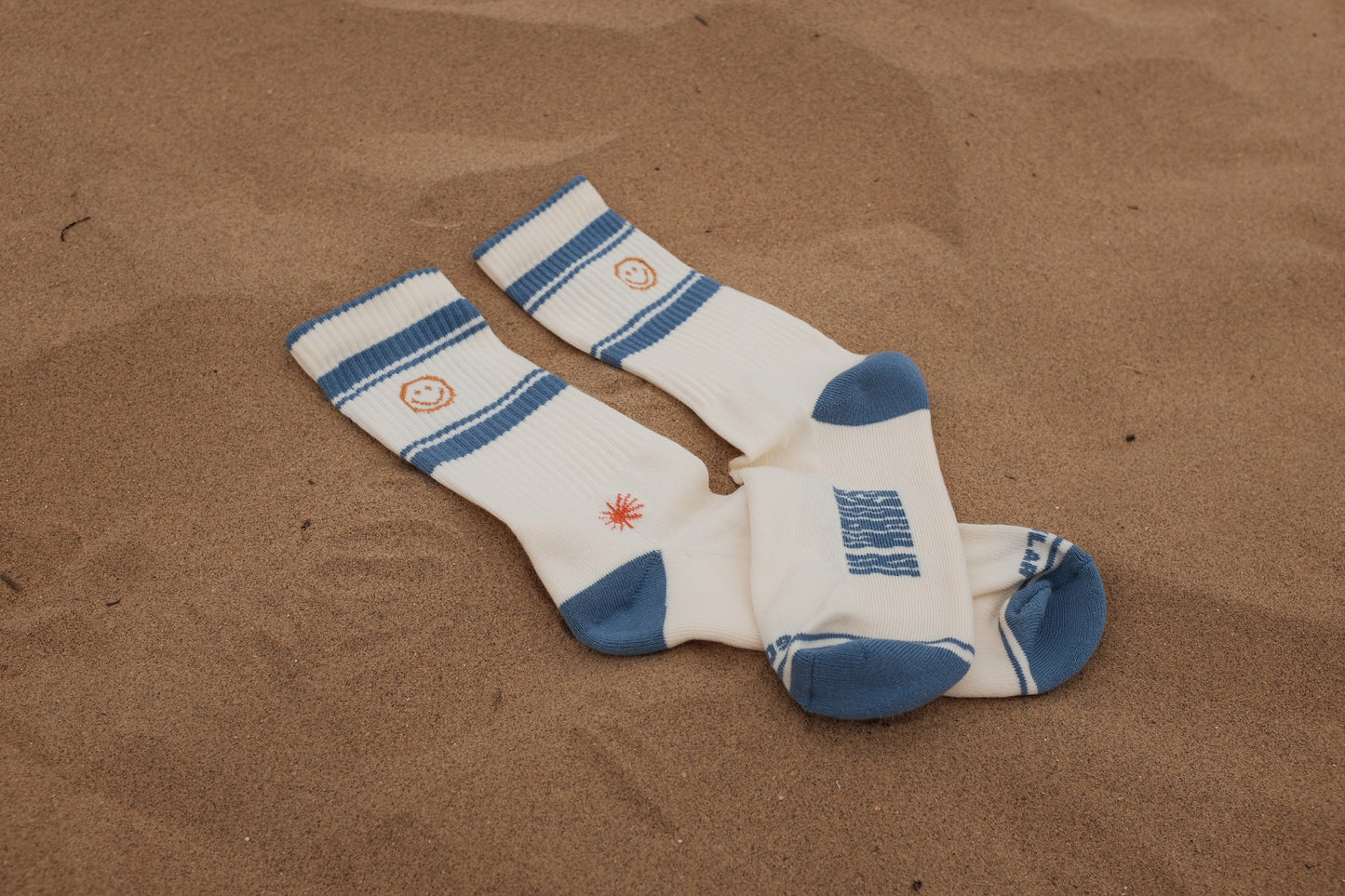 HAPPINESS BLUE CREAM UNISEX SOCKS