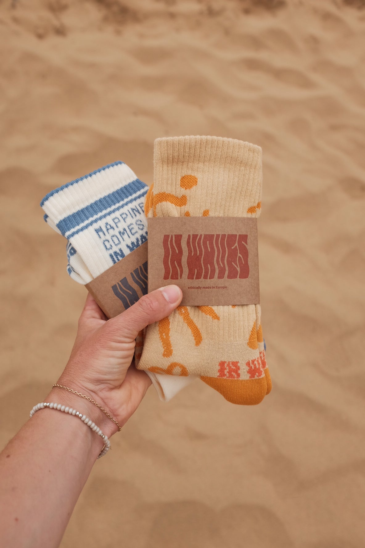 SUMMER MUSTARD BEIGE UNISEX SOCKS