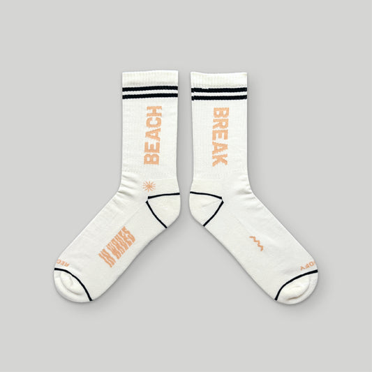 BEACH BREAK BLACK BEIGE SOCKS UNISEX