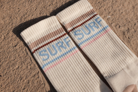 SURF TIME CREAM SOCKS UNISEX